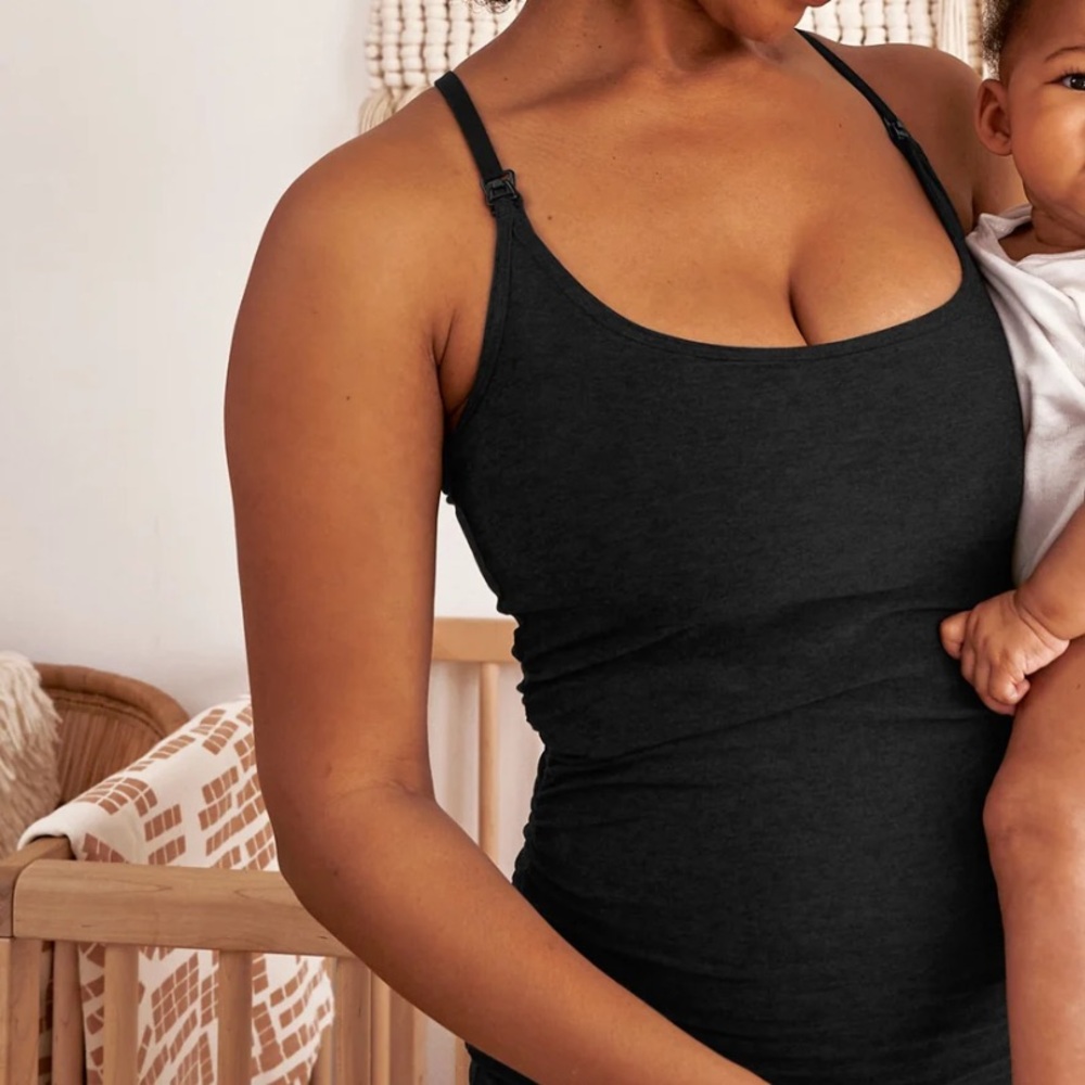 NWT Beyond Yoga clip and cuddle nursing cami size L